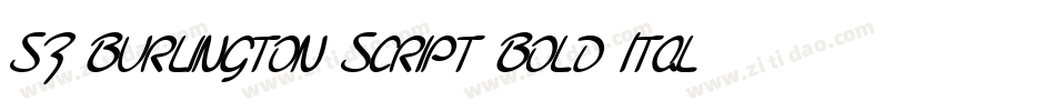 SF Burlington Script Bold Italic字体转换